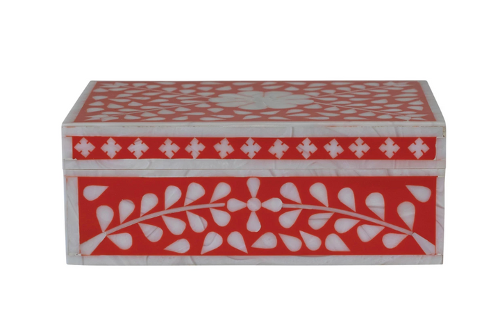 Resin Box w/ Flower &amp; Botanical Design