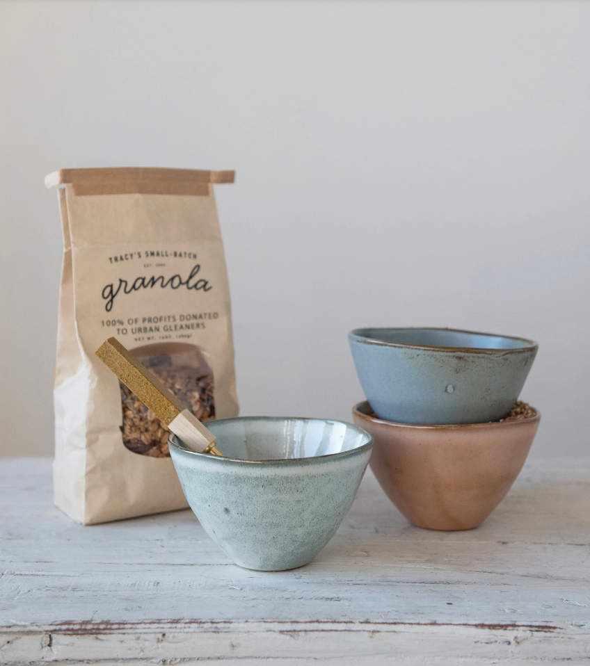 Reactive Glaze Stoneware Bowl
