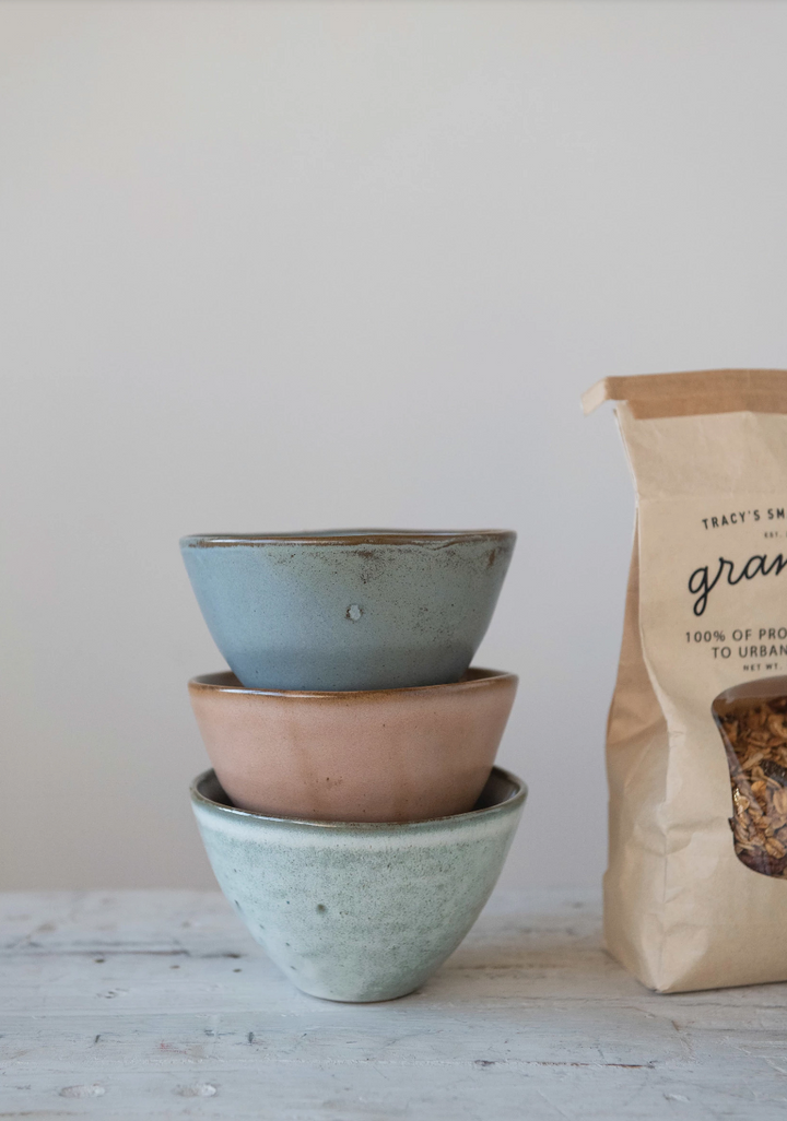 Reactive Glaze Stoneware Bowl