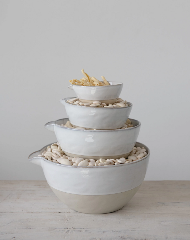 Stoneware Batter Bowls with Glaze