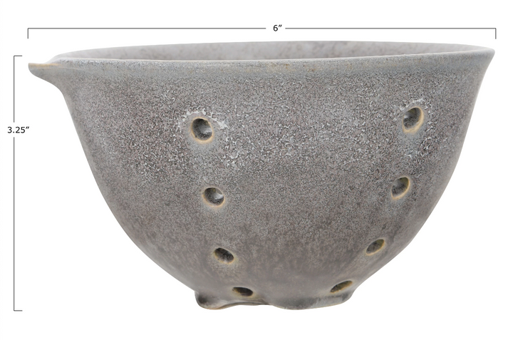 Stoneware Berry Bowl with Glaze