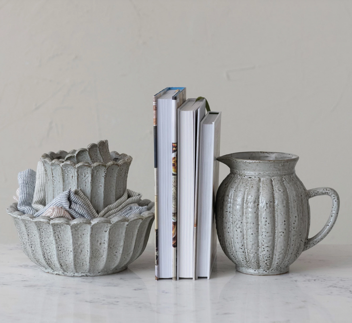 Stoneware Flower Shaped Planter