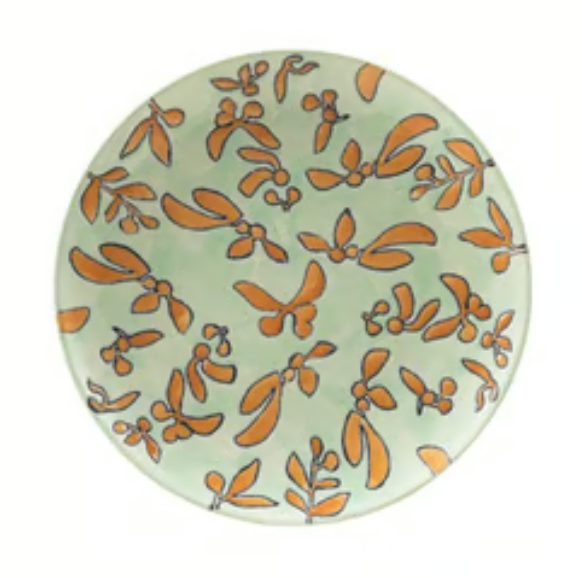 Stoneware Plate with Wax Relief