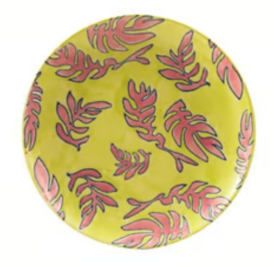 Stoneware Plate with Wax Relief