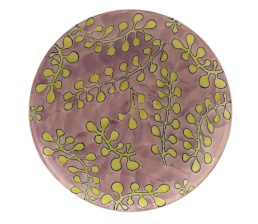 Stoneware Plate with Wax Relief