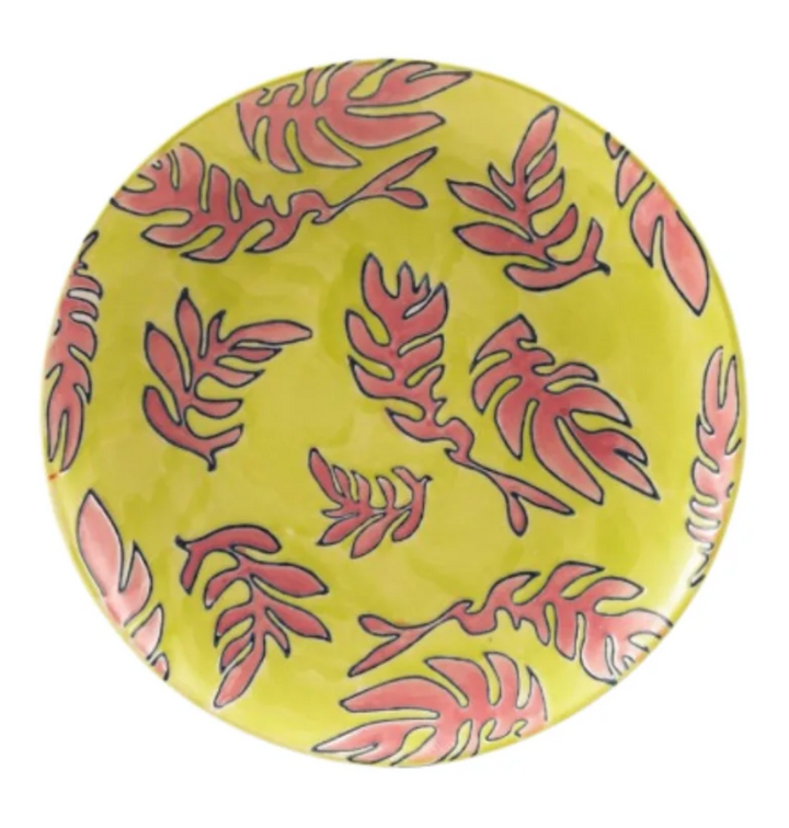Stoneware Plate with Wax Relief