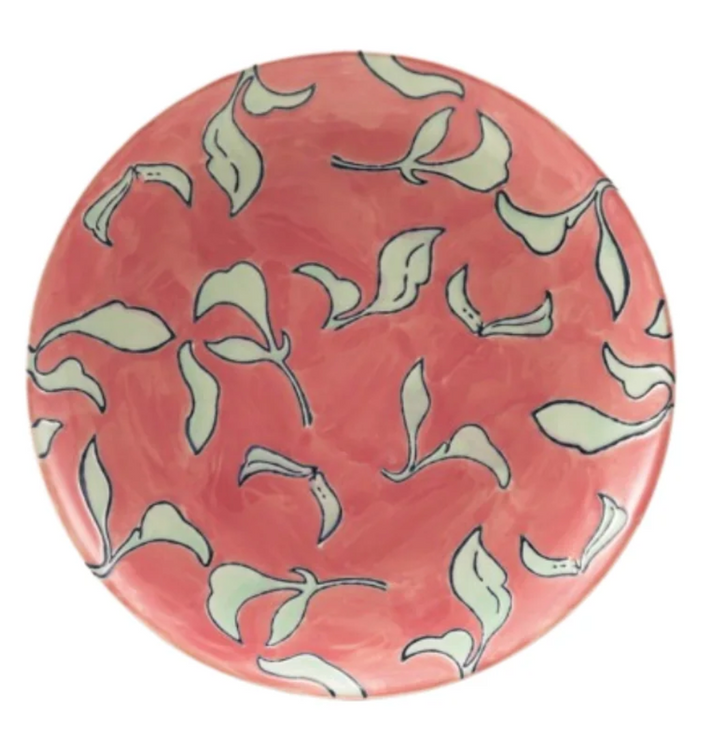 Stoneware Plate with Wax Relief