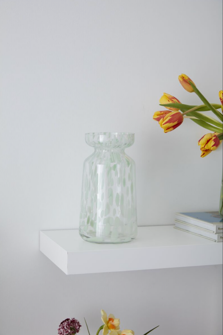 Green Confetti Vase