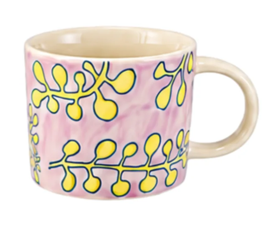 Stoneware Mug with Wax Relief