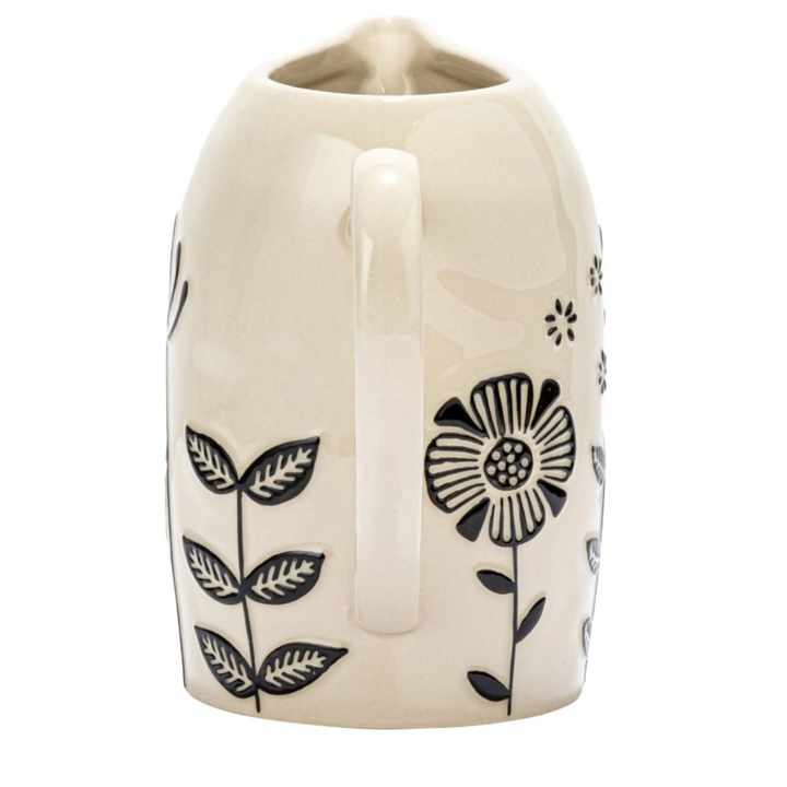 Hand-Painted Floral Pitcher